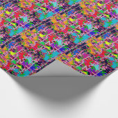 Abstraktes buntes gemacht von der Alphabetsuppe Geschenkpapier (Ecke)