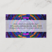Abstraktes buntes Mosaik-Muster-Monogramm #10 Visitenkarte (Rückseite)
