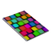 Abstraktes, buntes Quadrat-Muster Notizblock (Rechte Seite)