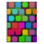 Abstraktes, buntes Quadrat-Muster Notizblock (Vorderseite)