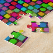 Abstraktes, buntes Quadrat-Muster Puzzle (Seite)