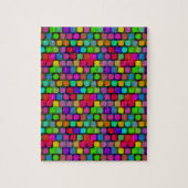 Abstraktes, buntes Quadrat-Muster Puzzle (Vertikal)