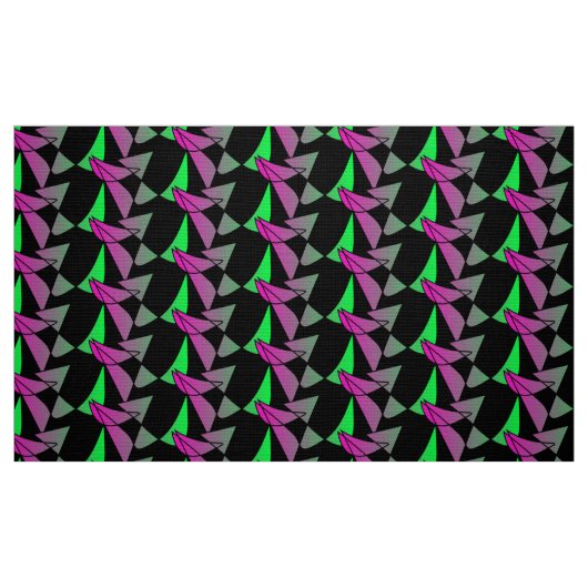 Abstraktes buntes Stoffmuster Pink Grün Neon schwa Stoff (Fat Quarter (45,7 x 55,9 cm))