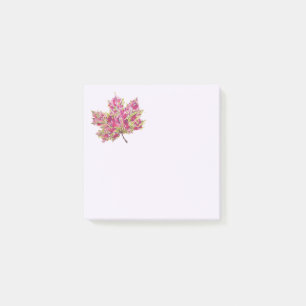 Abstraktes buntes Watercolor-Herbst-Blatt Post-it Klebezettel