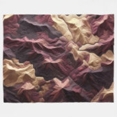 Abstraktes Burgund-Tan-Topographie Landschaft Fleecedecke (Vorderseite (Horizontal))