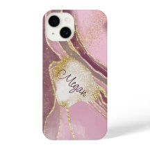 Abstraktes Burgundy Pink Gold lackiert