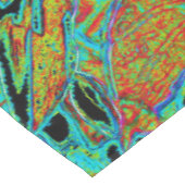 Abstraktes Burnt Orange und grünes Dahlia Bloom Tischdecke (Schrägansicht)