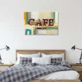 Abstraktes Café Küche Canvas Print - Soft and Bold Leinwanddruck (Insitu (Schlafzimmer))