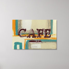 Abstraktes Café Küche Canvas Print - Soft and Bold Leinwanddruck