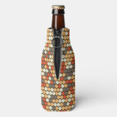 Abstraktes Camouflage-Design mit Retro-Punkten Flaschenkühler (Flasche Rückseite)