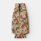 Abstraktes Camouflage-Design mit Retro-Punkten Flaschenkühler (Rückseite)