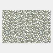 Abstraktes Camouflage-Design mit Retro-Punkten Geschenkpapier Set (Vorderseite 2)