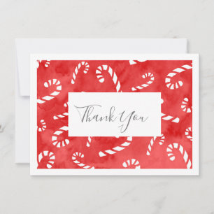 Abstraktes Candy Cane Muster Dankeskarte