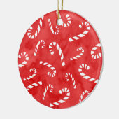 Abstraktes Candy Cane Muster Keramik Ornament (Links)