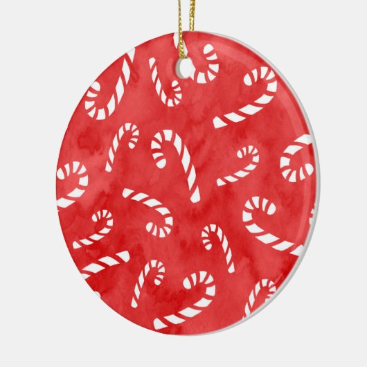 Abstraktes Candy Cane Muster Keramik Ornament (Links)