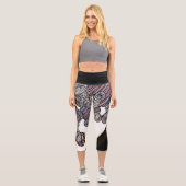 Abstraktes Capri-Design Capri Leggings (Vorderseite)