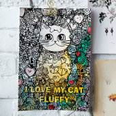 Abstraktes Cat Aduloring Coloring Poster