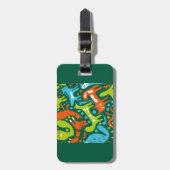 Abstraktes Cat Pattern Whimsisches Modernes Hausti Gepäckanhänger (Vorderseite vertikal)