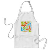 Abstraktes Cat Pattern Whimsisches Modernes Hausti Schürze (Vorne)