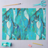 Abstraktes Cat Tissue Paper Seidenpapier (Basteln)