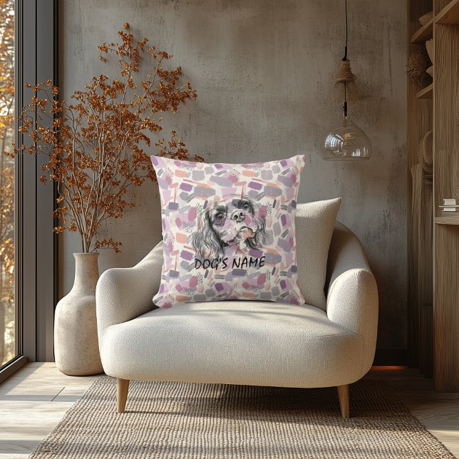 Abstraktes Cavalier Portrait Pillow Muster Kissen (Von Creator hochgeladen)