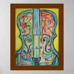 Abstraktes Cello Poster von ValAries