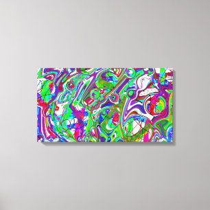 Abstraktes Chaos - Farbenfrohe Kunst Leinwanddruck