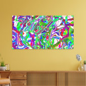 Abstraktes Chaos - Farbenfrohe Kunst Leinwanddruck (Insitu (Wohnzimmer))