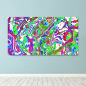 Abstraktes Chaos - Farbenfrohe Kunst Leinwanddruck (Insitu (Holzboden))