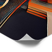 Abstraktes Chaos und Ordnung - Geometrische Kunst Poster (Ecke)