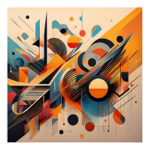 Abstraktes Chaos und Ordnung - Geometrische Kunst