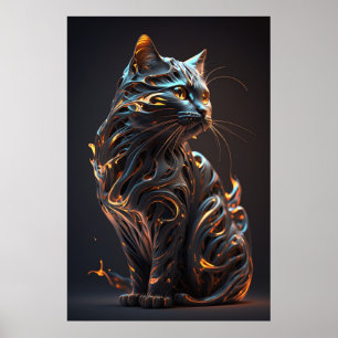 Abstraktes Chat Wall Art Poster