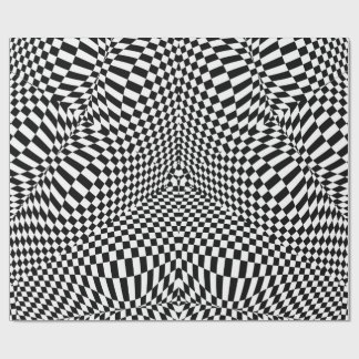 Abstraktes checkered Schwarzweiss-Muster Geschenkpapier