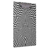 Abstraktes checkered Schwarzweiss-Muster Klemmbrett (Rechts)