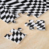 Abstraktes checkered Schwarzweiss-Muster Puzzle (Seite)