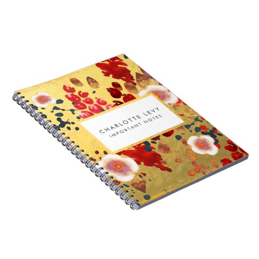 Abstraktes Cherry Blossom Asien Japan Inspirierte Notizblock (Rechte Seite)