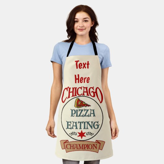 Abstraktes Chicago Design, Text hinzufügen, Schürz Schürze (Getragen)