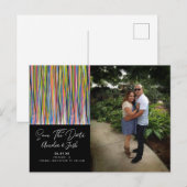 Abstraktes Chindi Save the Date Foto Postkarte (Vorne/Hinten)