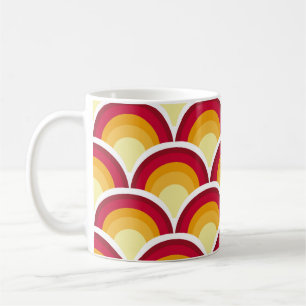 Abstraktes chinesisches, japanisches schuppiges le kaffeetasse