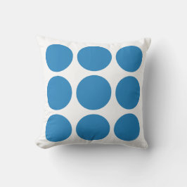 Abstraktes Circle Design in White & Royal Pastel B Kissen