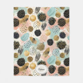 Abstraktes Circle Pattern - mit Glitzer & Fußklamm Fleecedecke (Vorderseite)