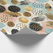 Abstraktes Circle Pattern - mit Glitzer & Fußklamm Geschenkpapier (Ecke)