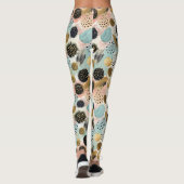 Abstraktes Circle Pattern - mit Glitzer & Fußklamm Leggings (Rückseite)