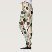 Abstraktes Circle Pattern - mit Glitzer & Fußklamm Leggings (Links)