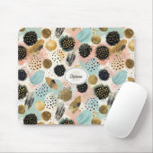 Abstraktes Circle Pattern - mit Glitzer & Fußklamm Mousepad (Mit Mouse)