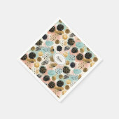 Abstraktes Circle Pattern - mit Glitzer & Fußklamm Serviette (Ecke)