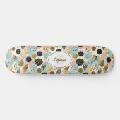 Abstraktes Circle Pattern - mit Glitzer & Fußklamm Skateboard (Horizontal)