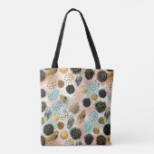 Abstraktes Circle Pattern - mit Glitzer & Fußklamm Tasche (Rückseite)