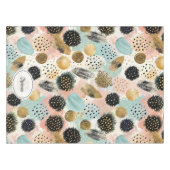 Abstraktes Circle Pattern - mit Glitzer & Fußklamm Tischdecke (Vorderseite (Horizontal))