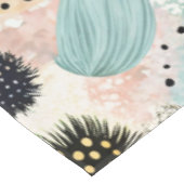Abstraktes Circle Pattern - mit Glitzer & Fußklamm Tischdecke (Schrägansicht)